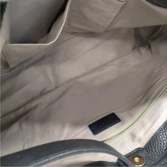 ATAO black leather tote double strap bag - Picture 6 of 10